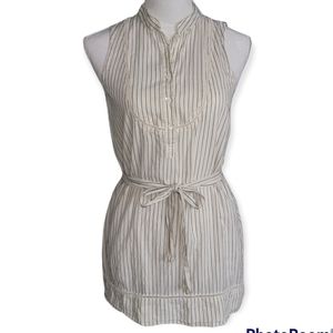 J.CREW BELTED STRIPE WOMEN'S TOP SIZE XXS